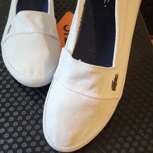 Lacoste White Classic Loafers Flats